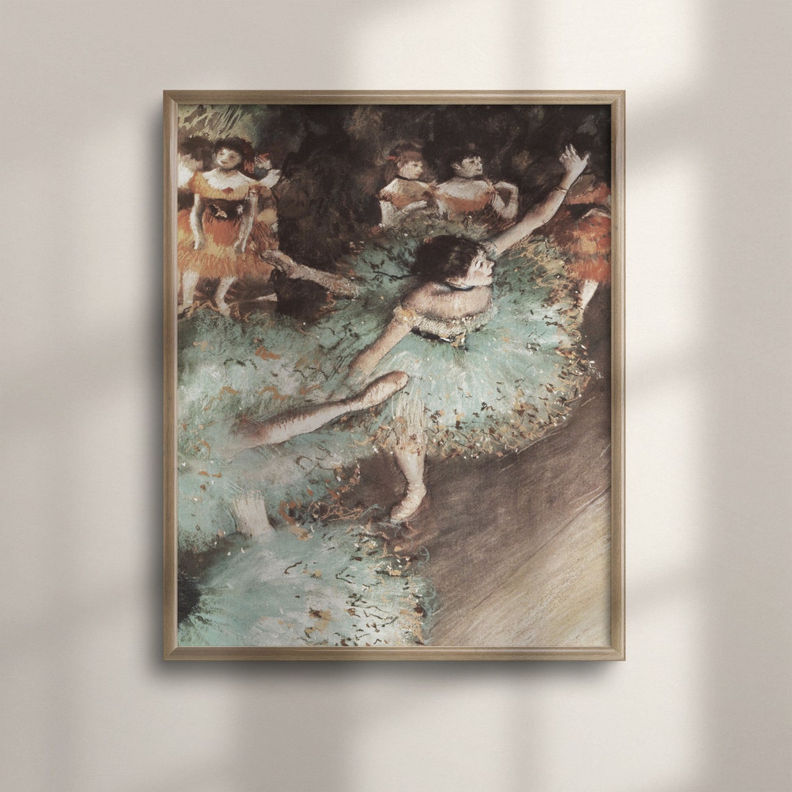 Edgar Degas 1878 Swaying Dancer Green Tutu Ballet Art Poster