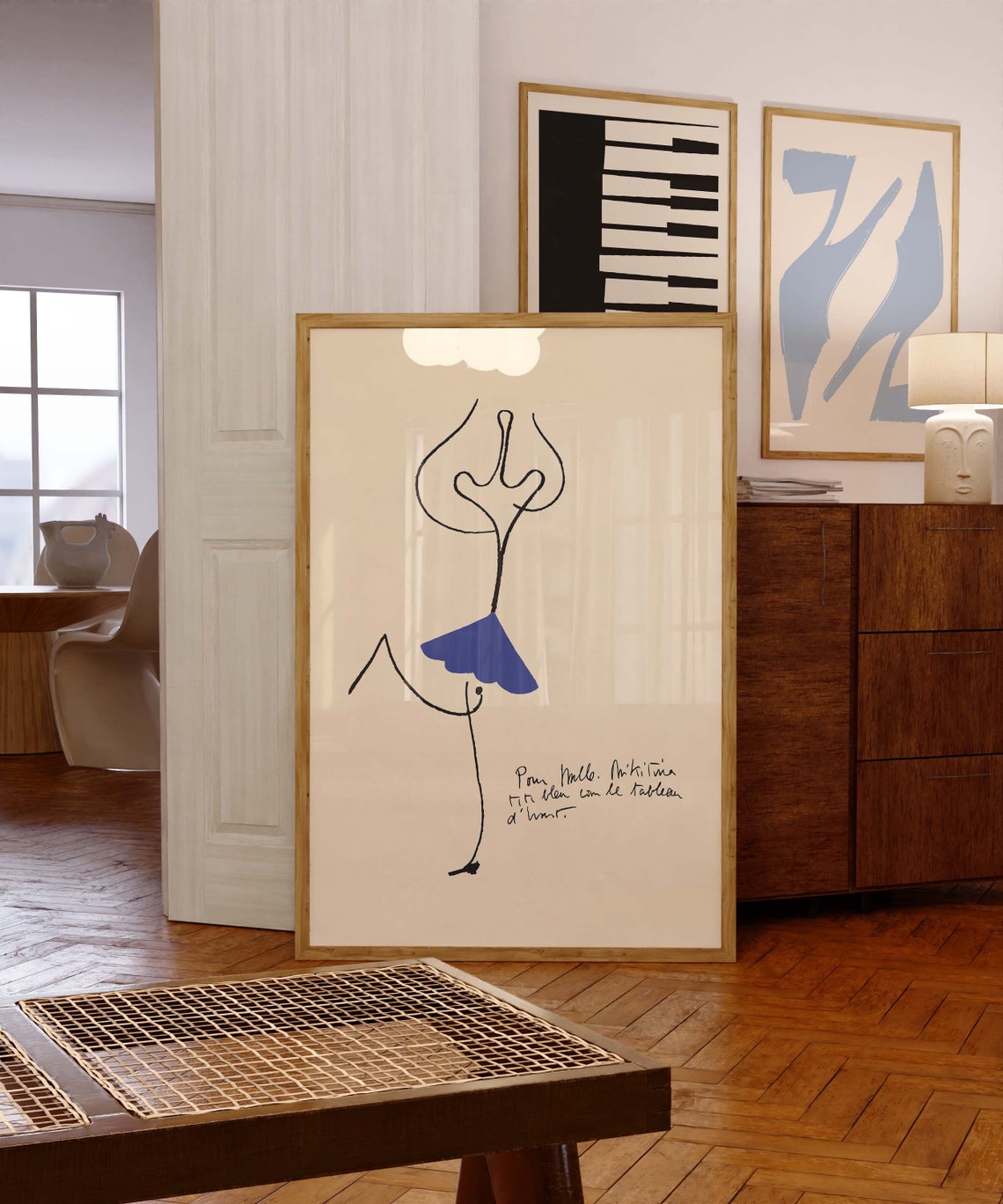 Joan Miro Romeo And Juliette Blue Vintage Costume Design Art Print - Image 2