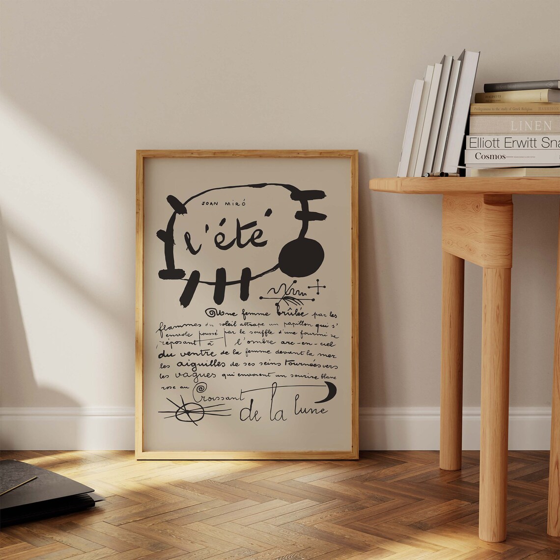 Joan Miro L Ete Summer Handwritten French Poem Surrealist Art Poster - Image 3
