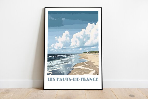 Hautsdefrance Handmade Poster Wall Art Modern Travel Framed Birthday Home Made Decor Gift Vector Illustration Print Custom Text