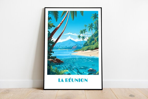 Handmade Reunion Poster Wall Art Retro Travel Framed Birthday Home Made Decor Gift Vector Illustration Print Painting Custom Text