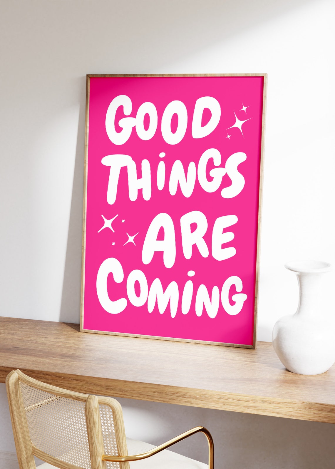 Good Things Are Coming Affirmation Poster Manifestation Poster Retro Print Affirmation Wall Art Motivational Print - Image 2