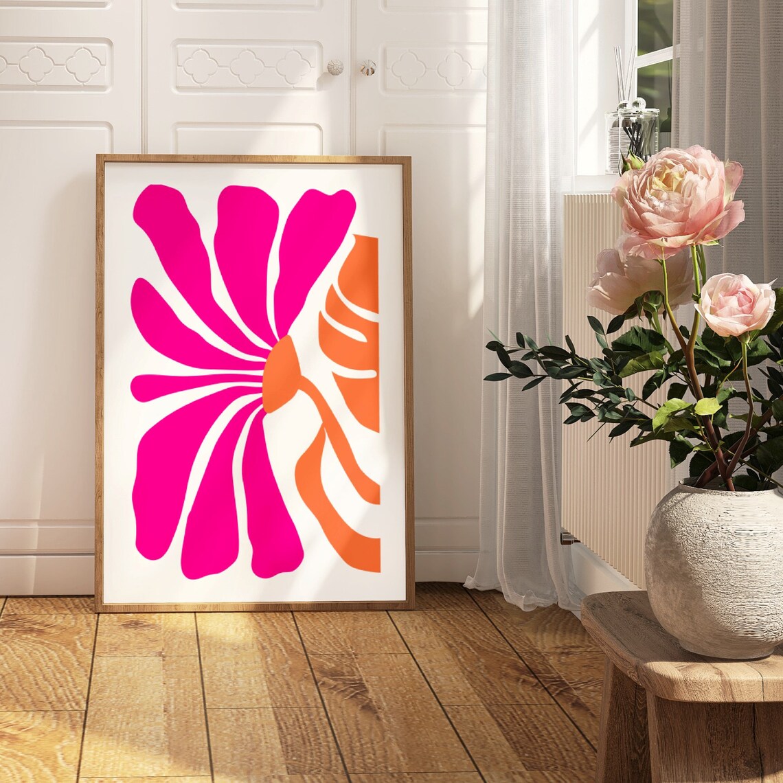 Flower Market Abstract Floral Boho Art Print - Image 2