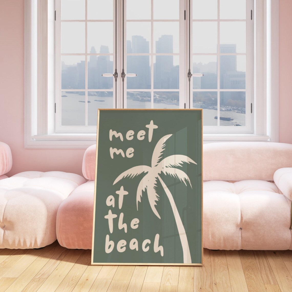 Meet Me At The Beach Poster, Trendy Coastal Decor - Image 2