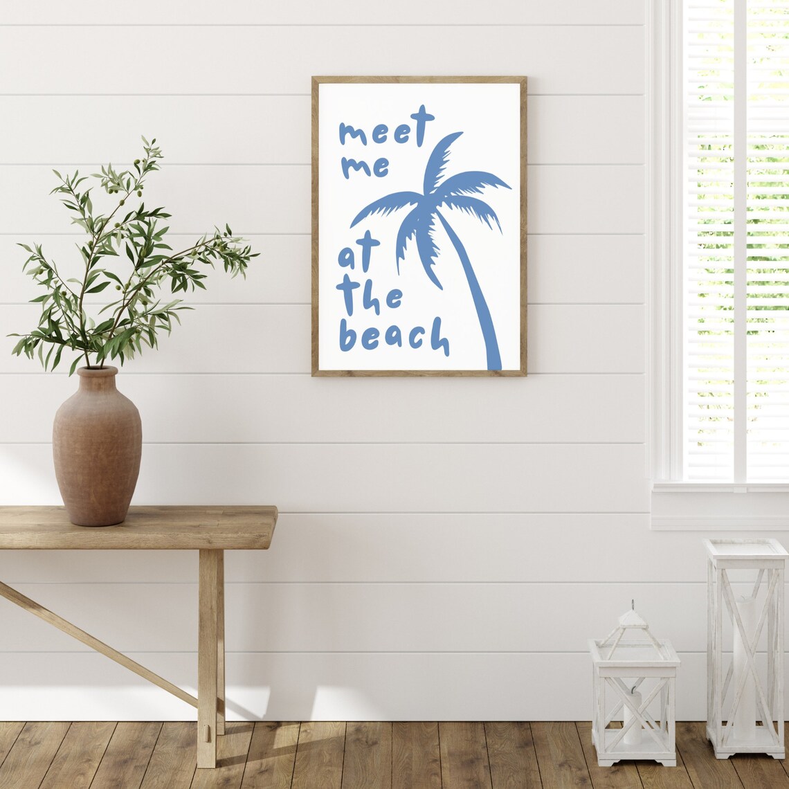Meet Me At The Beach Typography Art Print - Image 3