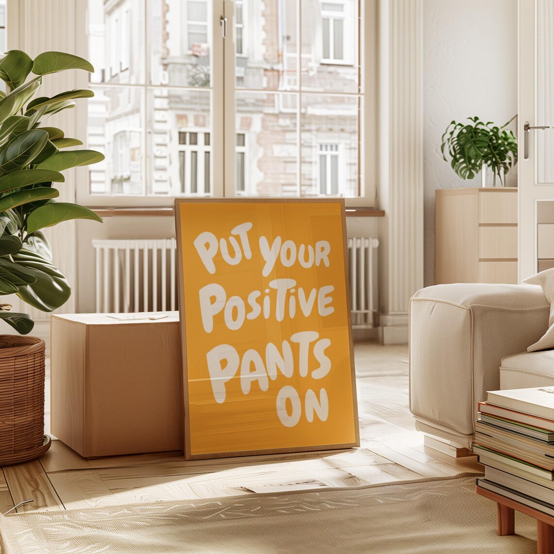 Put Your Positive Pants On Quote Art Print - Image 4