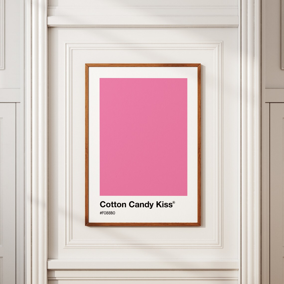 Cotton Candy Kiss Pink Pantone Style Minimalist Gallery Art Print - Image 3