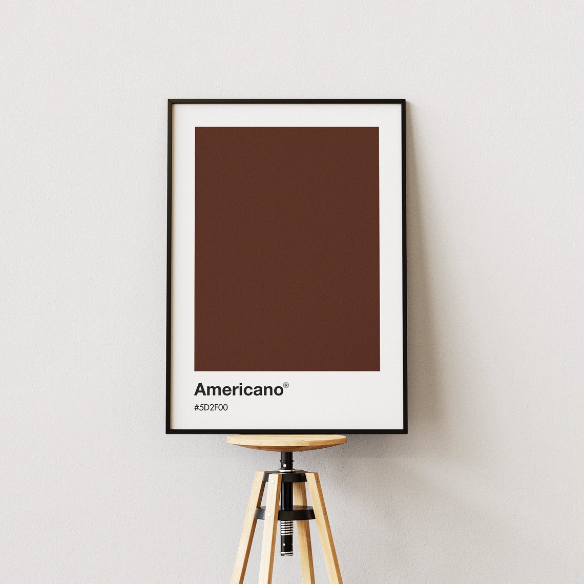 Americano Brown Pantone Color Swatch Coffee Palette Art Poster - Image 2