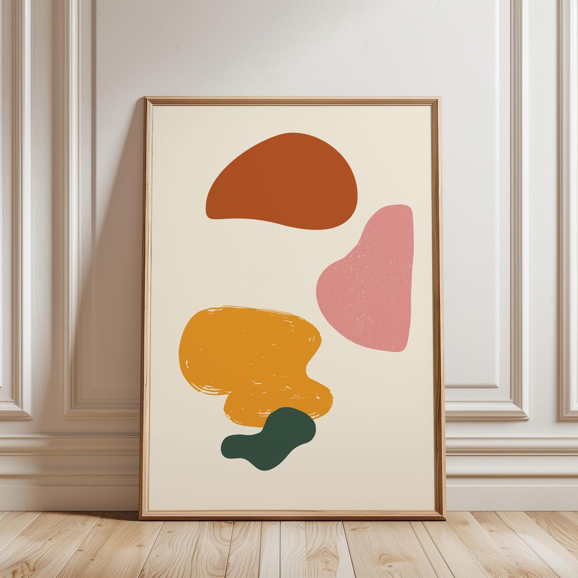 Abstract Bold Shapes Poster Modern Minimalist Boho Wall Art Rolled Posters