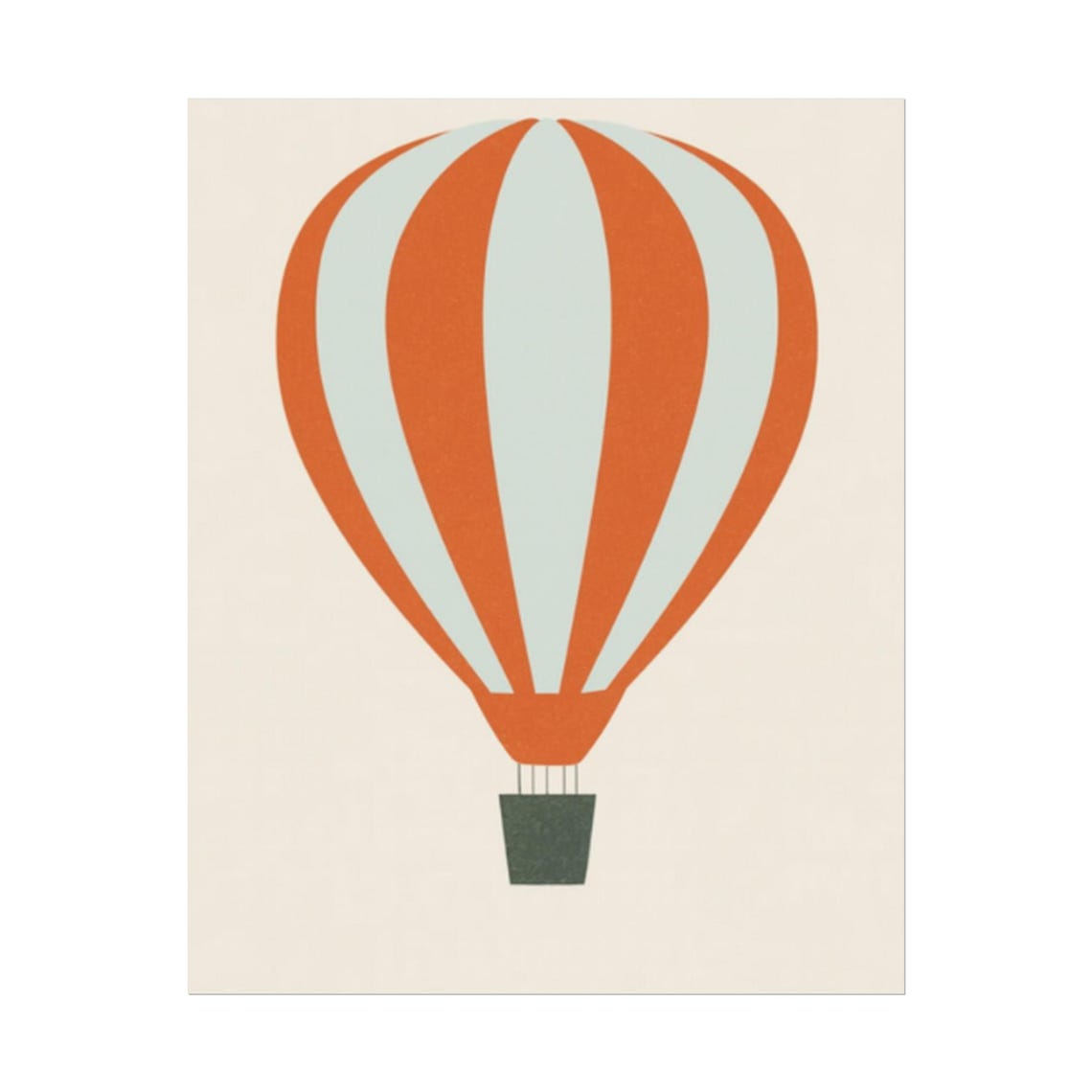 Hot Air Balloon Poster Minimalist Nursery Wall Art For Kids