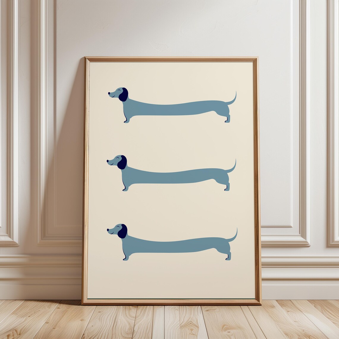 Minimalist Dachshund Art Print for Nursery