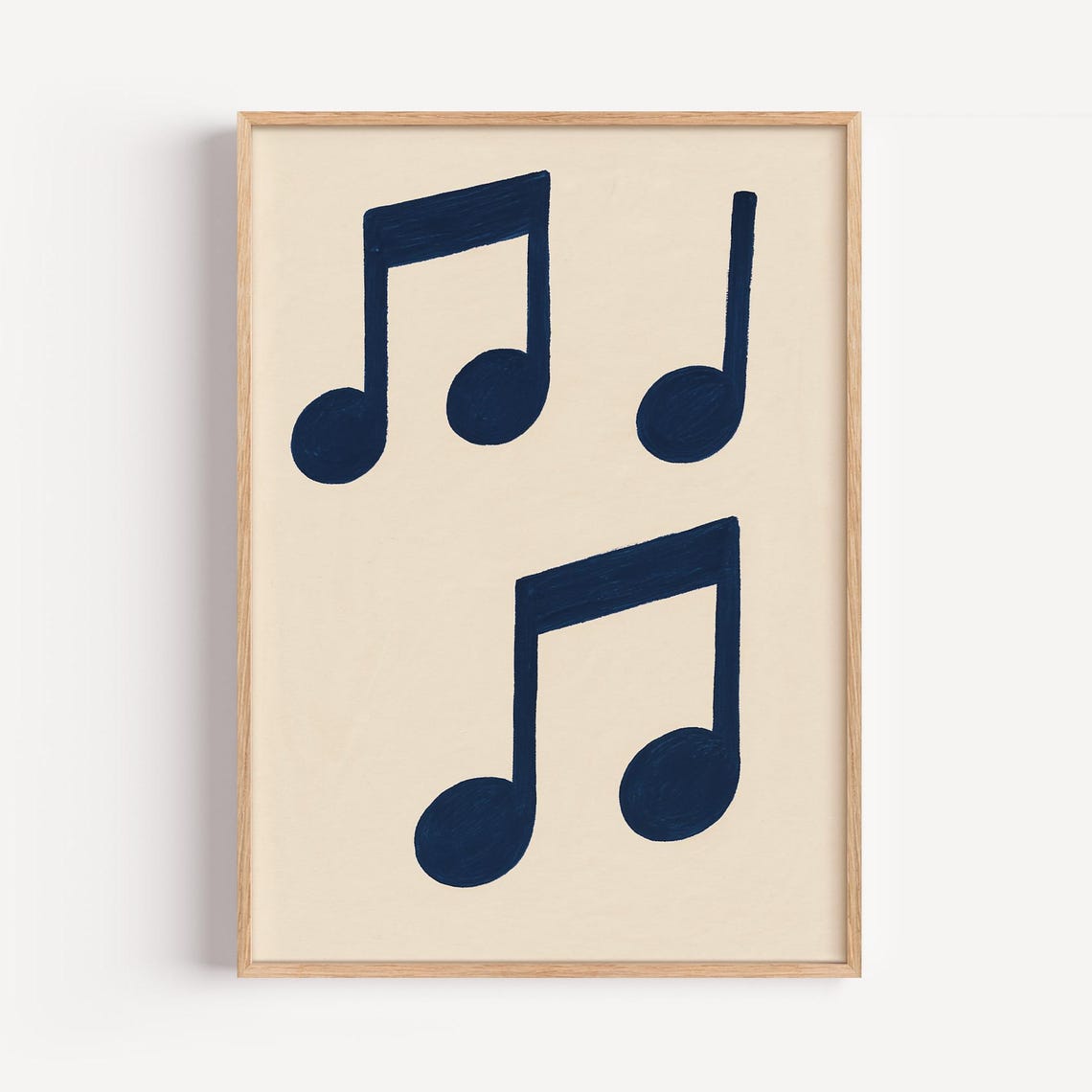 Minimalist Music Notes Art Print Modern Nursery Decor Unframed
