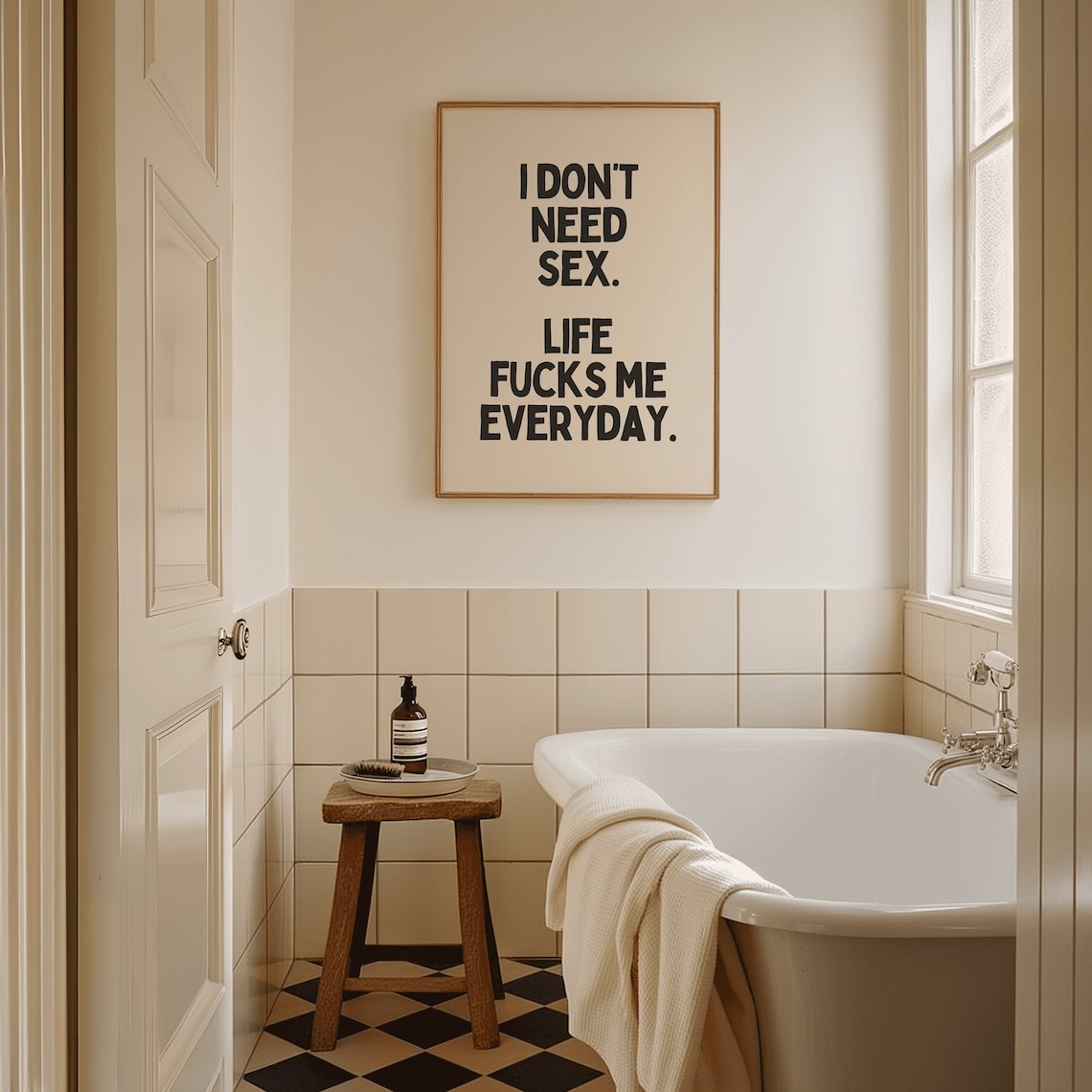 Problems Small As My Boobs Quote Art Print - Image 2