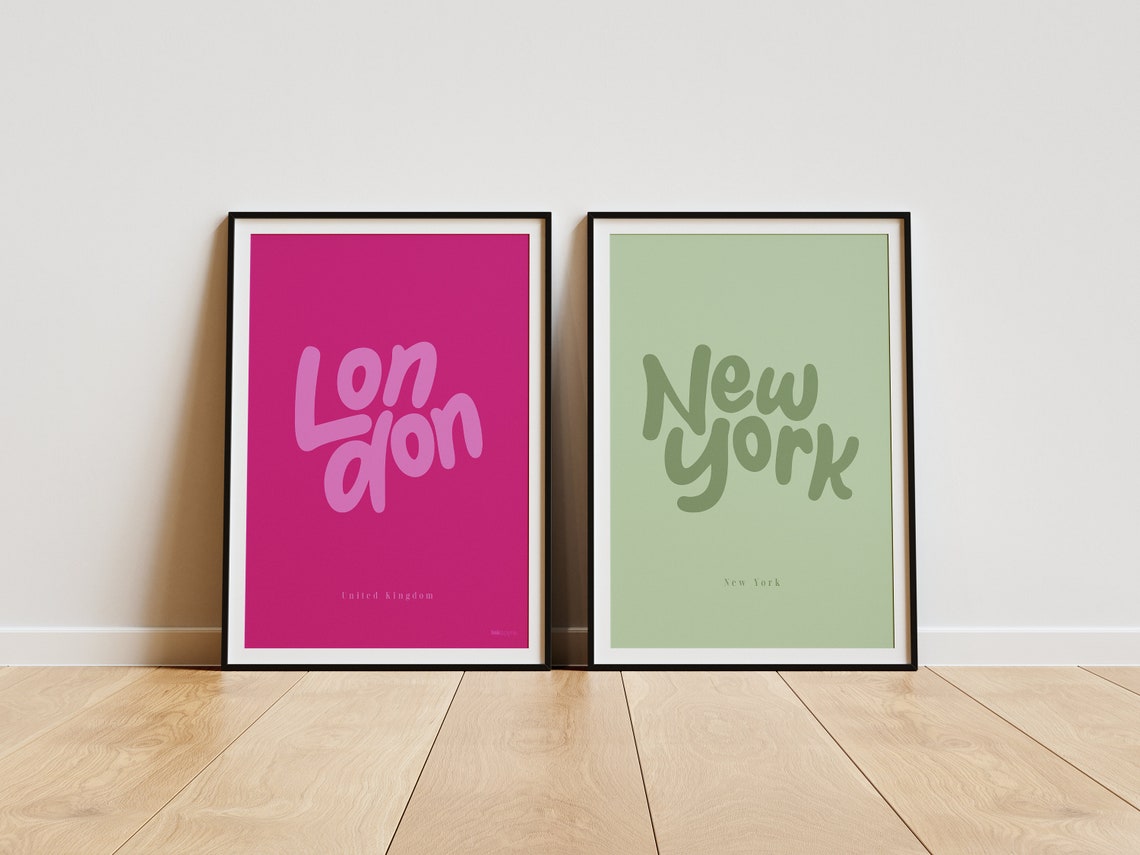 Brussel Red Script City Name Typography Belgium Art Wall Poster - Image 3