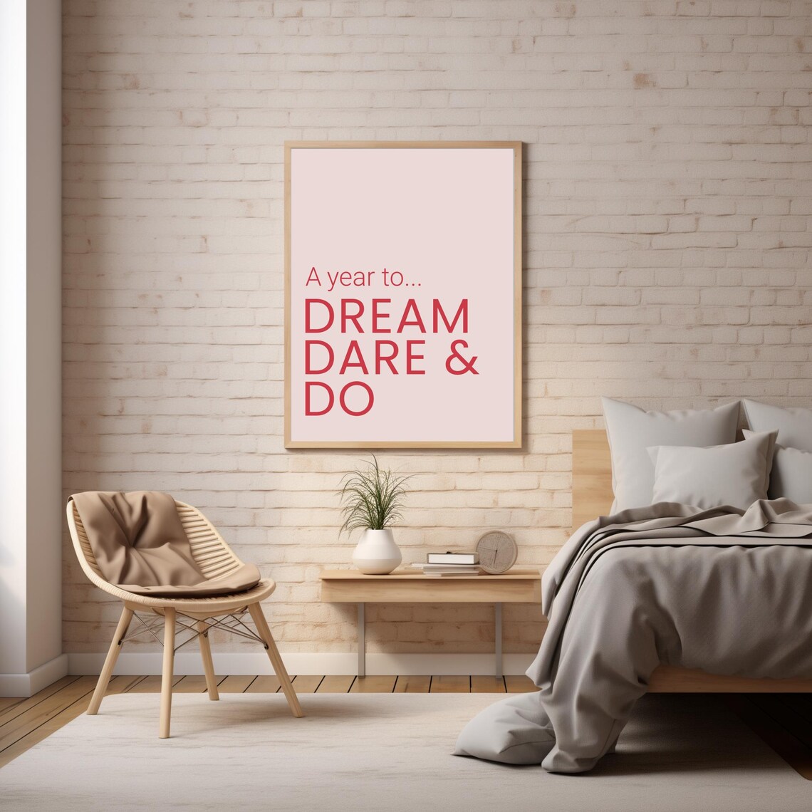 A Year To Dream Dare And Do New Year Motivation Wall Art Poster - Image 4