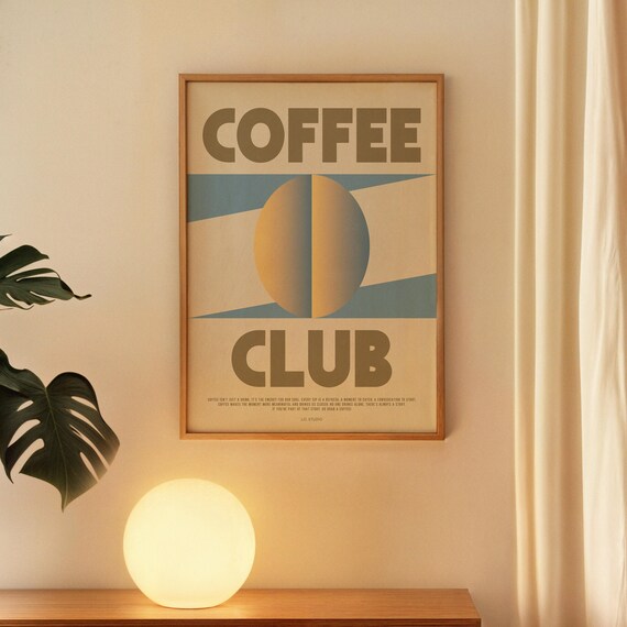 Coffee Club No1 Modern Poster