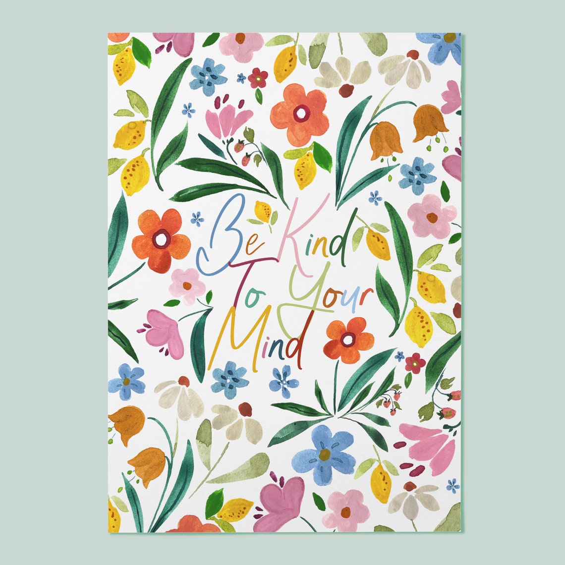 Be Kind To Your Mind Art Print, Kids Nursery - Image 2
