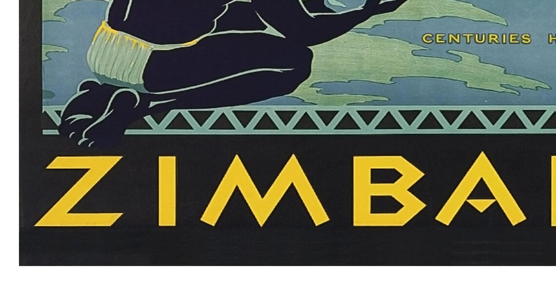 Zimbabwe Travel Poster African Art Africa Print Xr1545a - Image 2