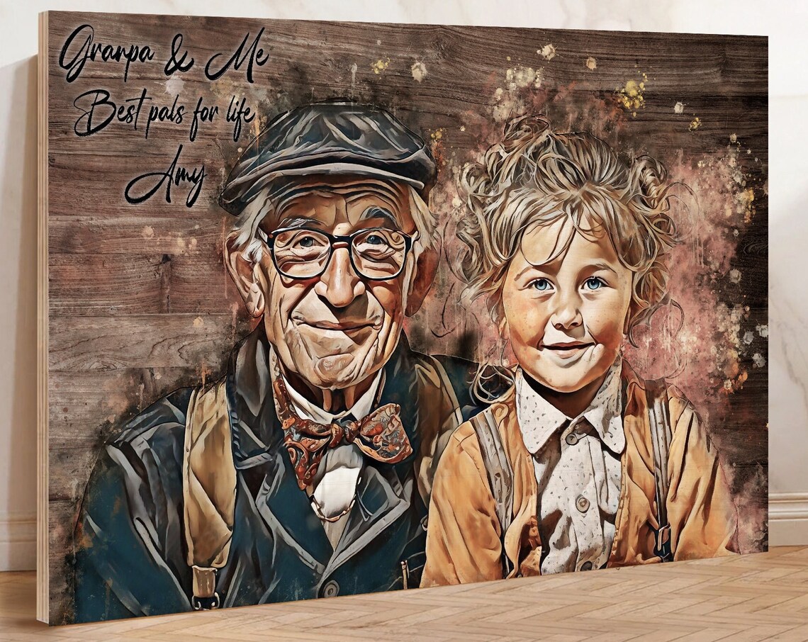 Personalized Grandpa Gift Art Print for Dad or Husband