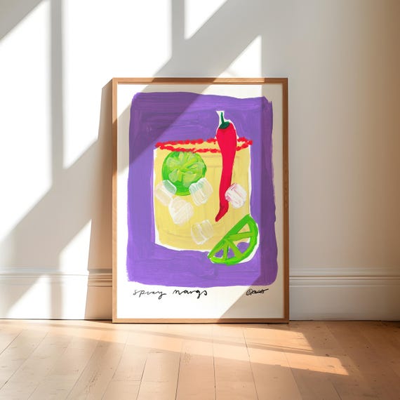 Spicy Margs Abstract Cocktail Art Print
