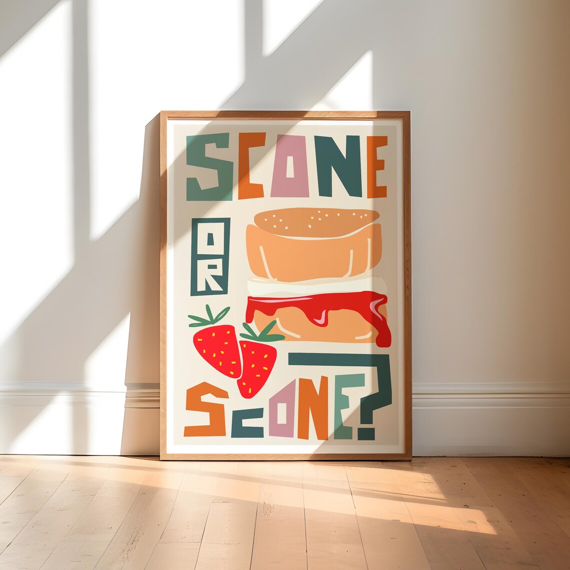 Funny Scone Kitchen Art Print, Humor Poster