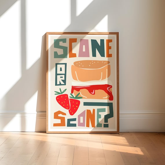 Funny Scone Kitchen Art Print, Humor Poster