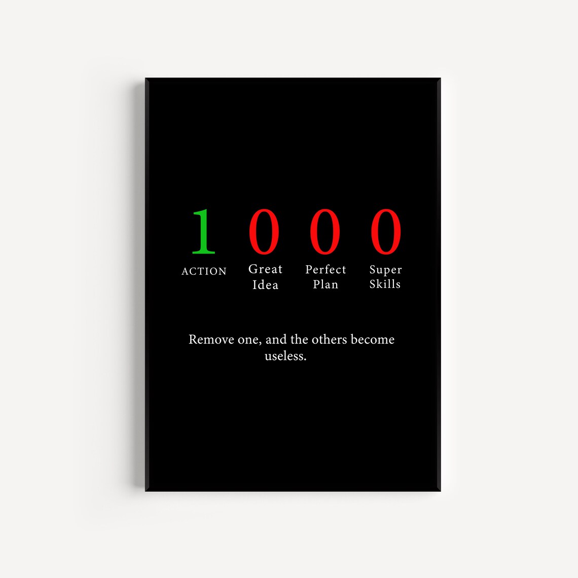 Home Office Wall Art Motivational Hard Work Decor Inspiring Posters Entrepreneur