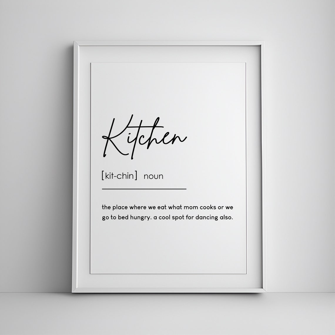 Kitchen Definition Funny Family Cooking Quote Kitchen Wall Art