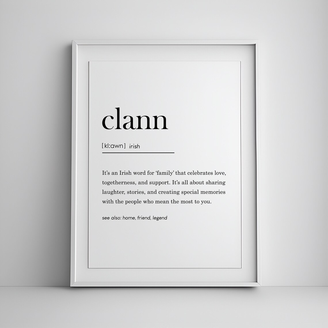 Clann Irish Print, Ireland Family Wall Art