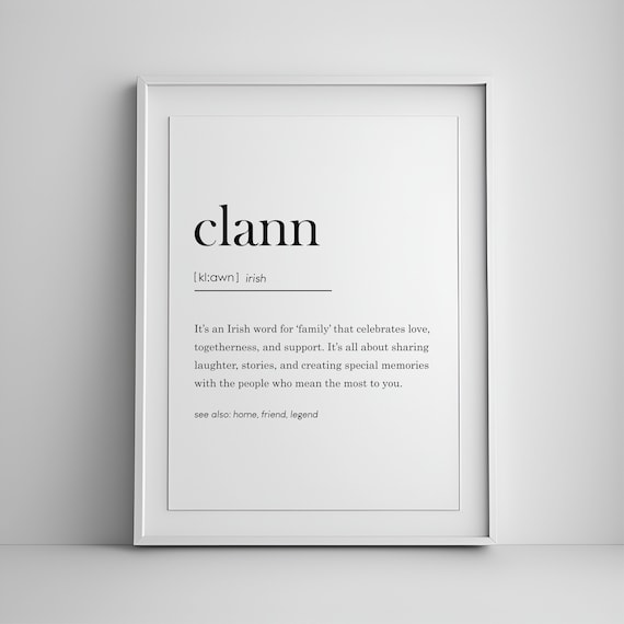 Clann Irish Print, Ireland Family Wall Art
