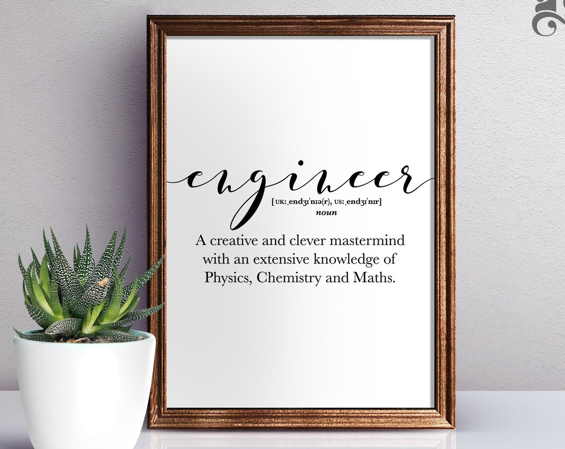 Engineer Definition - Funny Office Decor Gift