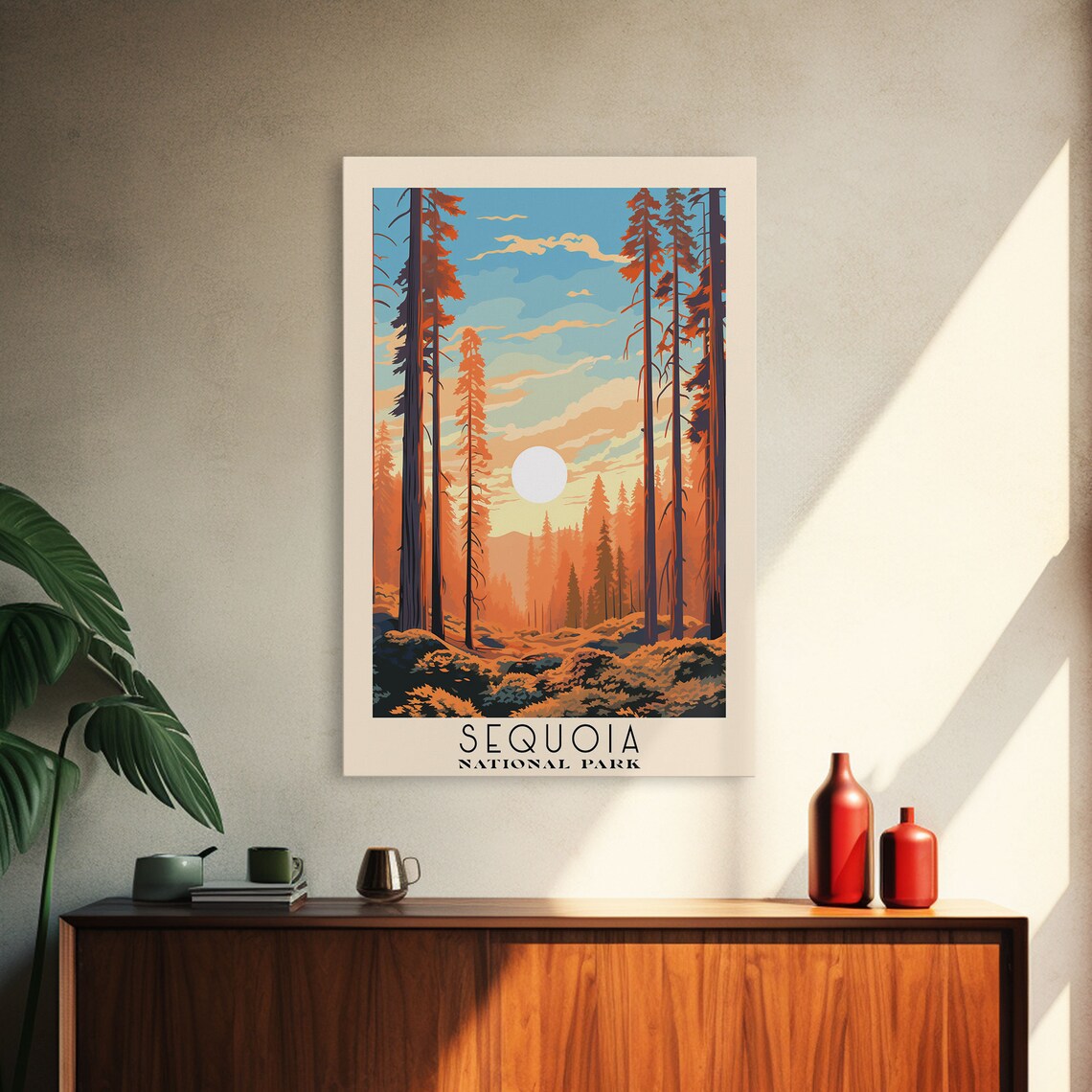 Sequoia National Park Towering Redwoods Sunset Travel Poster - Image 2