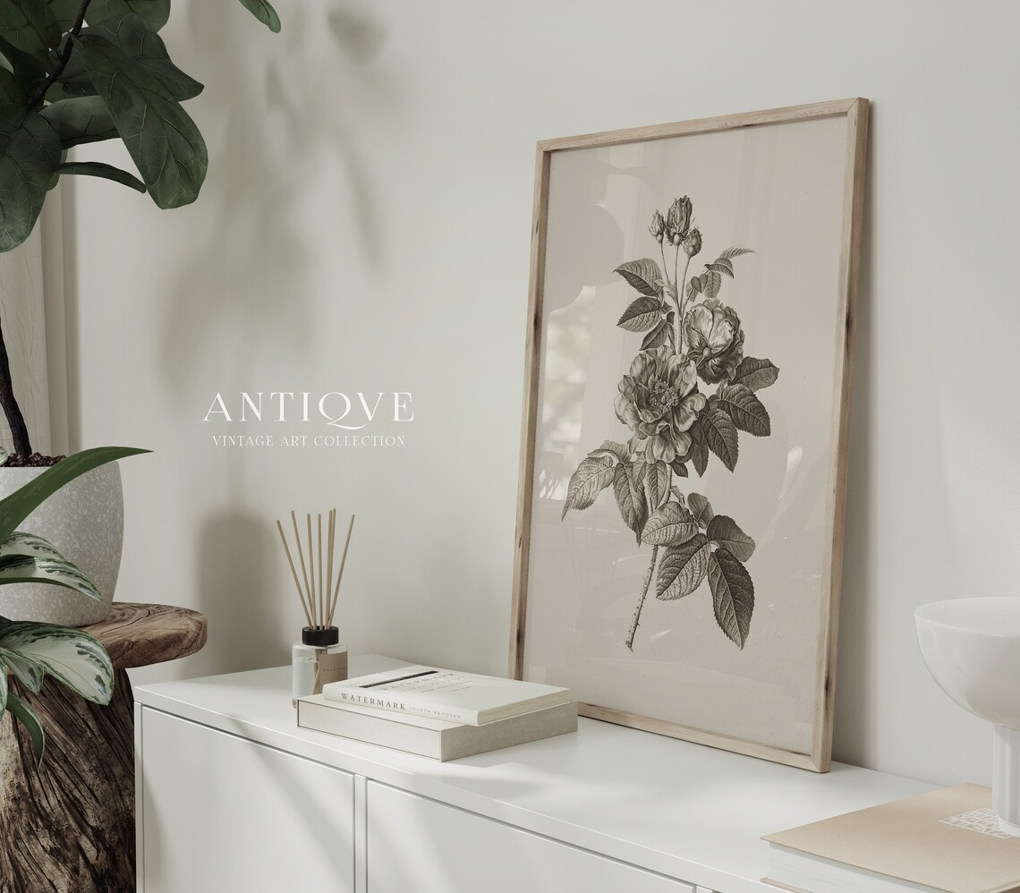 Neutral Floral Botanical Sketch Art Print - Image 4