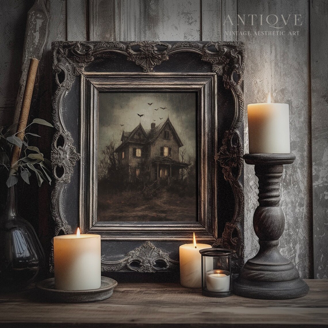 Haunted House Spooky Halloween Art Print - Image 4