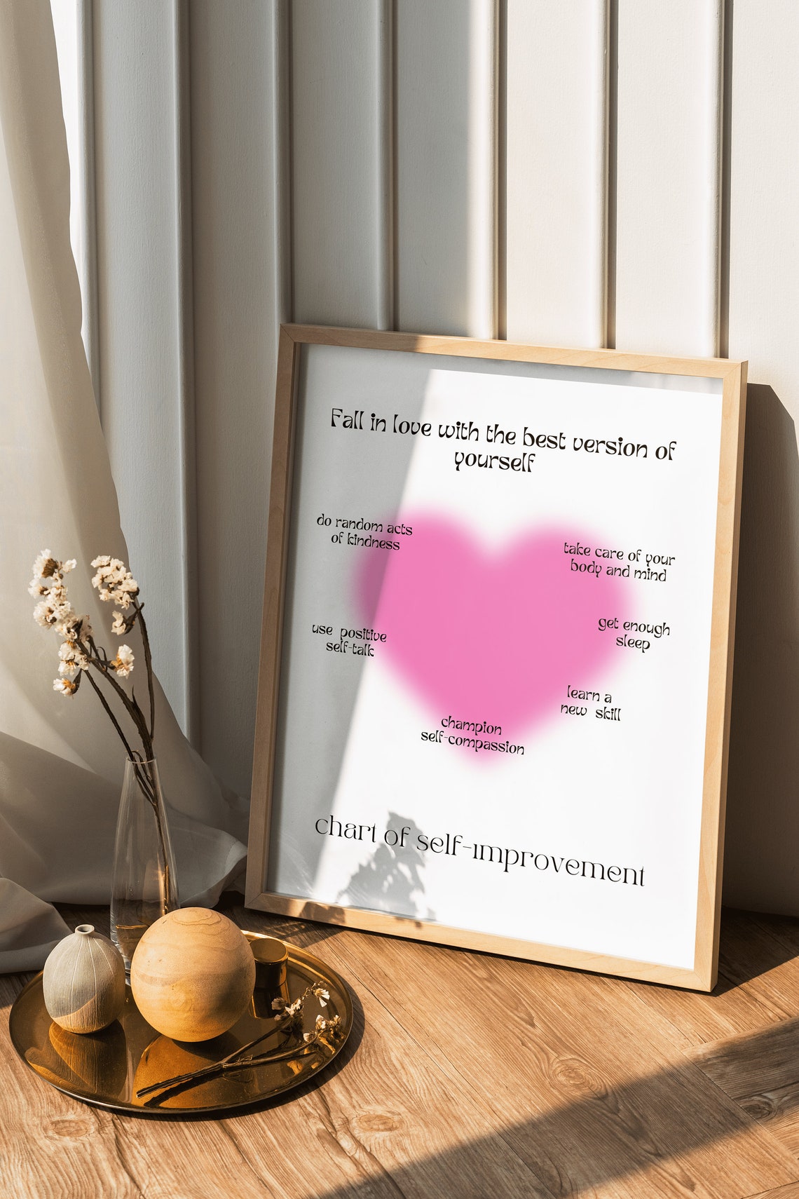 Love Yourself Self Improvement Aura Poster Spiritual Gradient Print Affirmation Wall Art Aura Wall Art Trendy Decor - Image 3