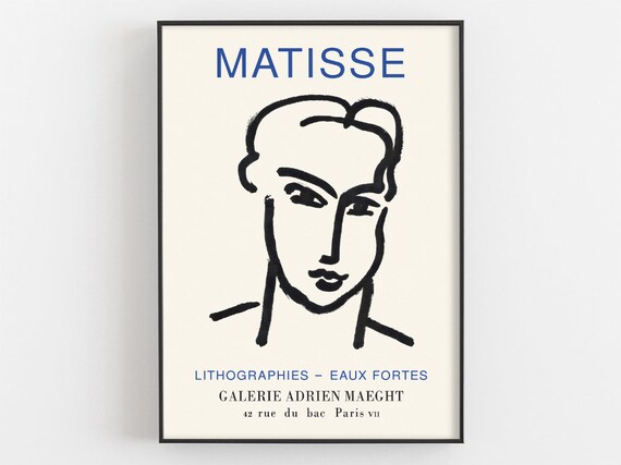 Matisse Exhibition Poster Grande Tete De Katia Matisse Portrait Artwork Museum Wall Art Modern Home Decor Figure Artwork Artist Gifts