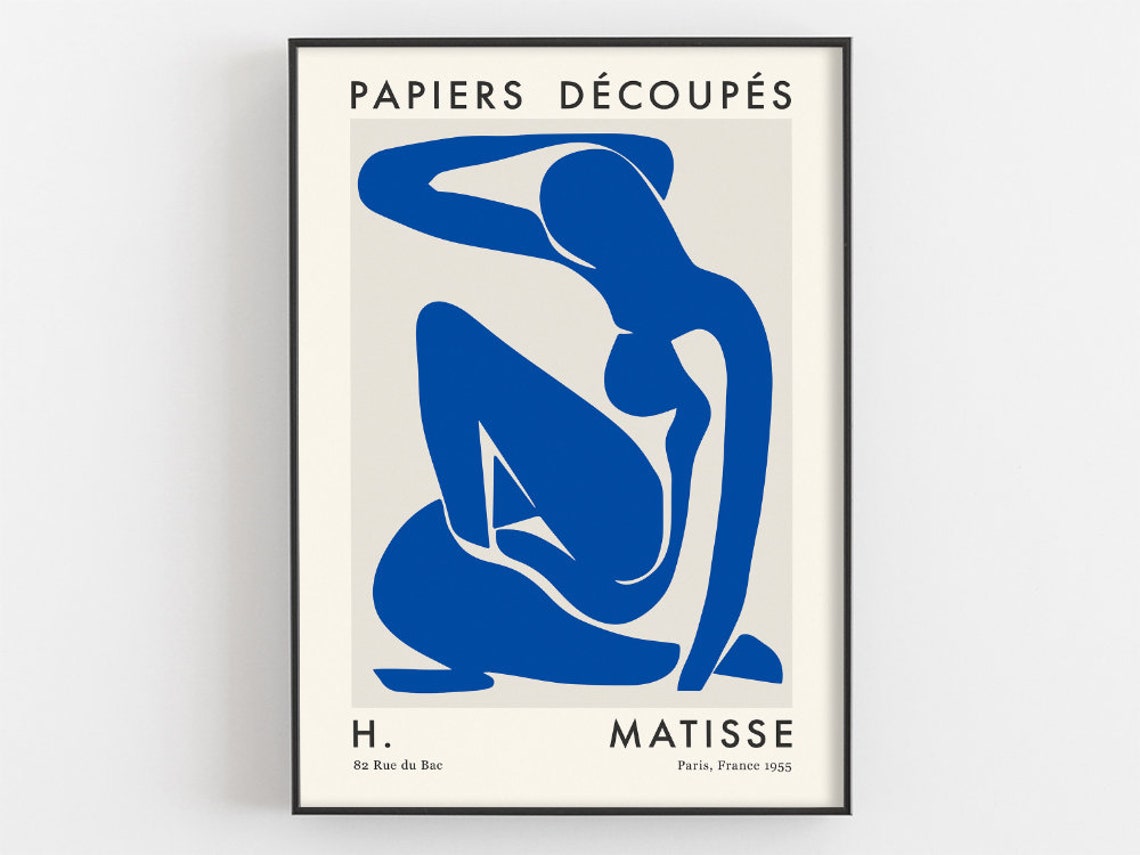 Henri Matisse Blue Nude Cutout Papiers Decoupes Paris 1955 Poster