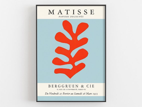 Henri Matisse Papiers Dcoups Berggruen Et Cie Exhibition Poster Nature Artwork Leaf Drawing Museum Wall Art Cut Outs Print Gifts