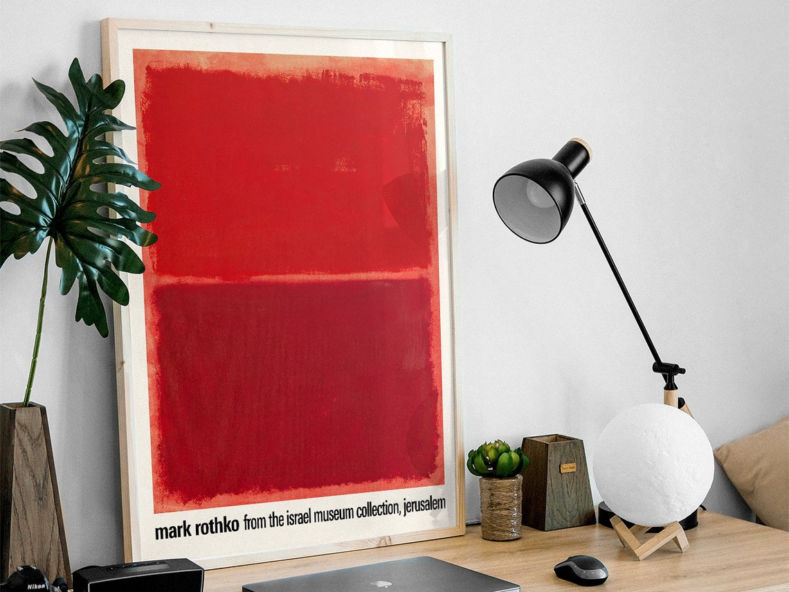 Mark Rothko Red Color Field Israel Museum Collection Exhibition Poster - Image 3