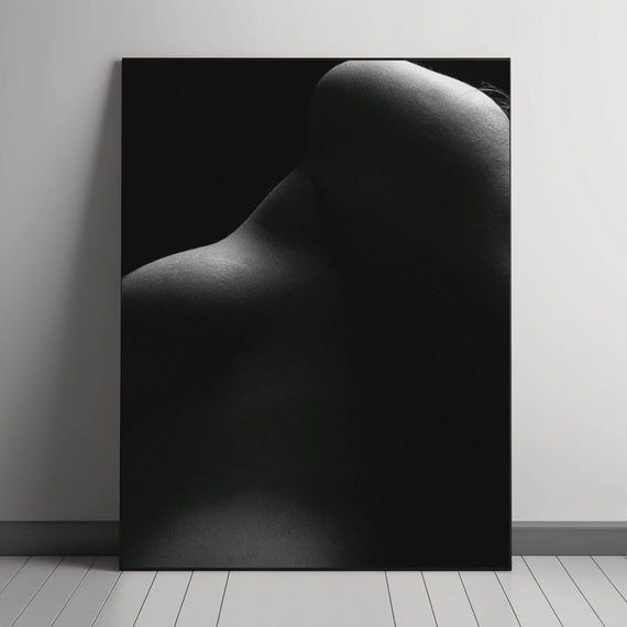 Abstract Nude, Minimalist Female Silhouette Art Print