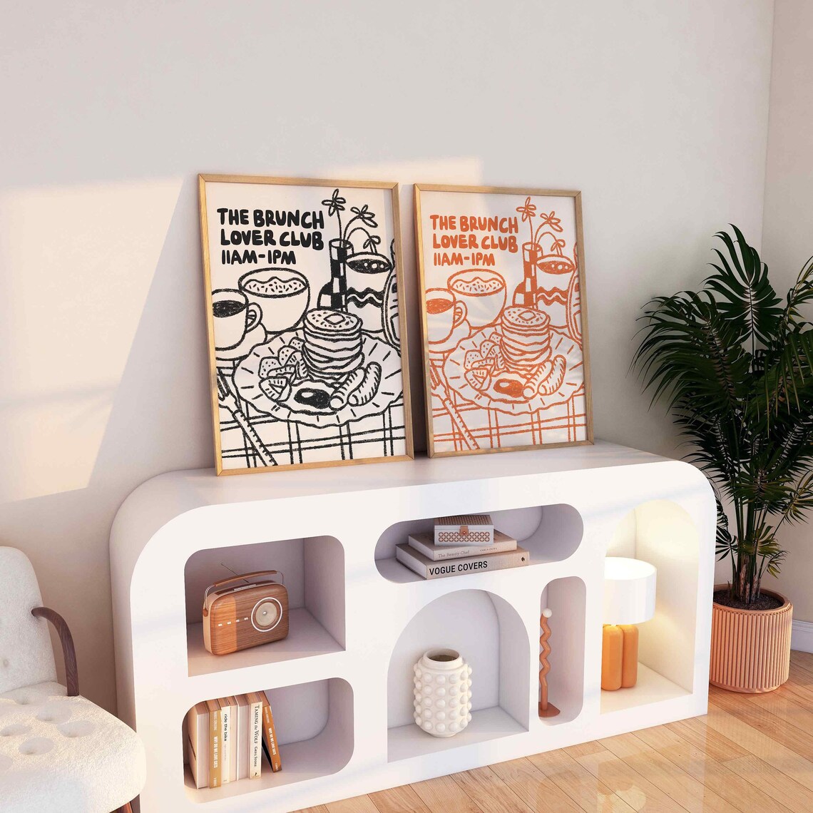 Pancake Breakfast Club Retro Coffee Brunch Poster - Image 3