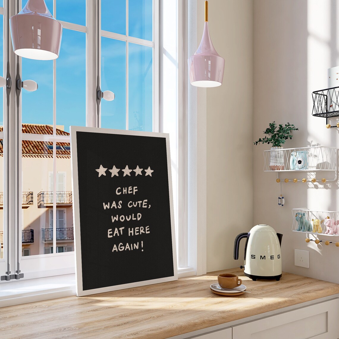 Chef Was Cute, Modern Aesthetic Kitchen Art Print - Image 3