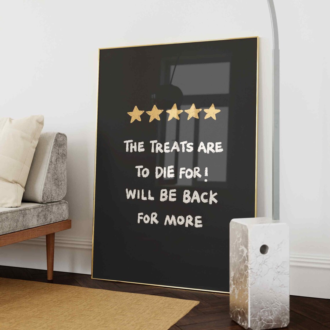 Funny The Treats Are To Die For Five Star Halloween Review Wall Art - Image 2