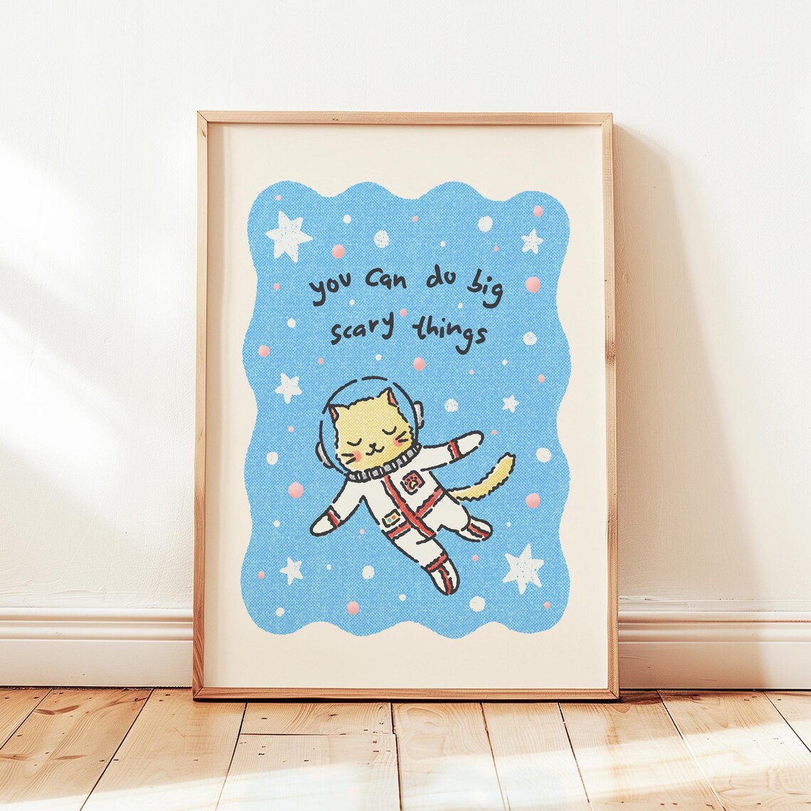 You Can Do Big Scary Things Positive Cat Art Print