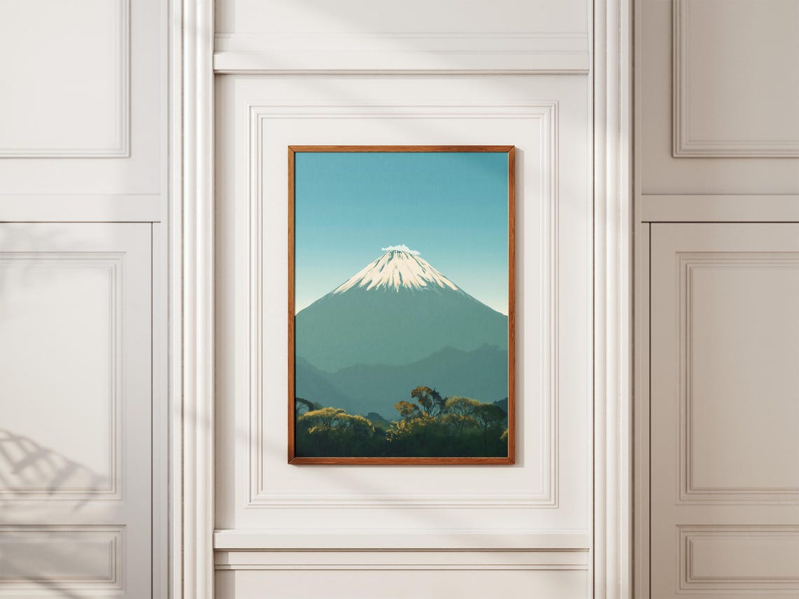 Sangay Mountain Ecuador Minimalist Landscape Art Print Modern Mountain Nature Wall Decor Abstract Japanese Artwork For Home Decor - Image 2