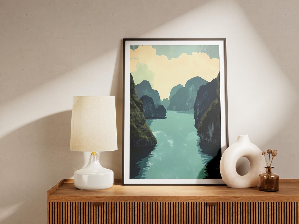 Thailand Phang Nga Bay Daytime Misty Karst Islands Calm Sea Poster - Image 5
