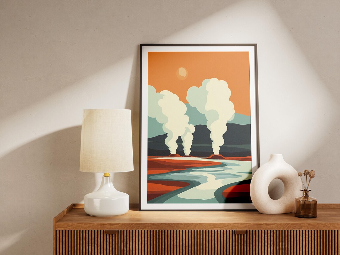 Valley of Geysers Russia Steam Plumes Geothermal Land Poster - Image 5