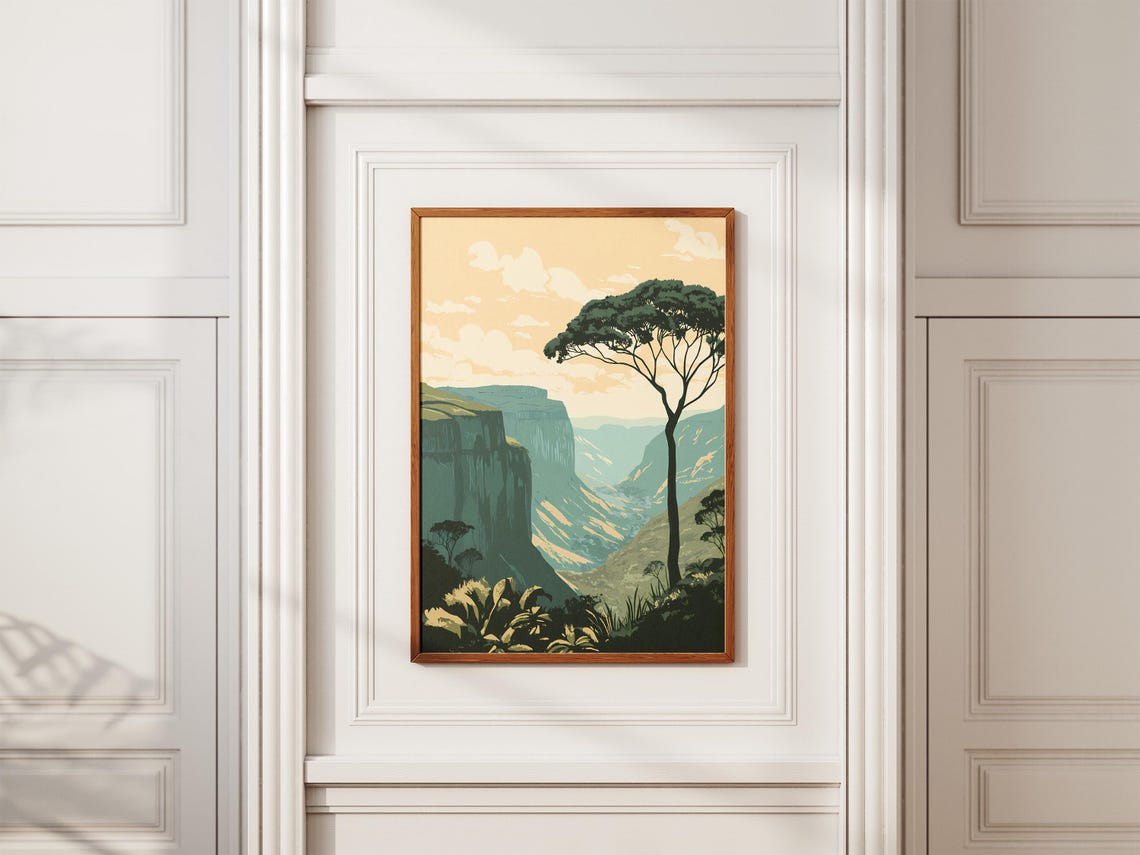 Chapada dos Veadeiros Brazil Green Cliffs Canyon Valley Poster - Image 2