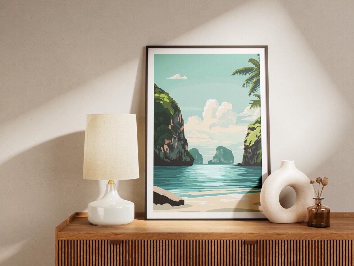 Raja Ampat Karst Islands Lagoon Cove Indonesia Travel Poster - Image 5