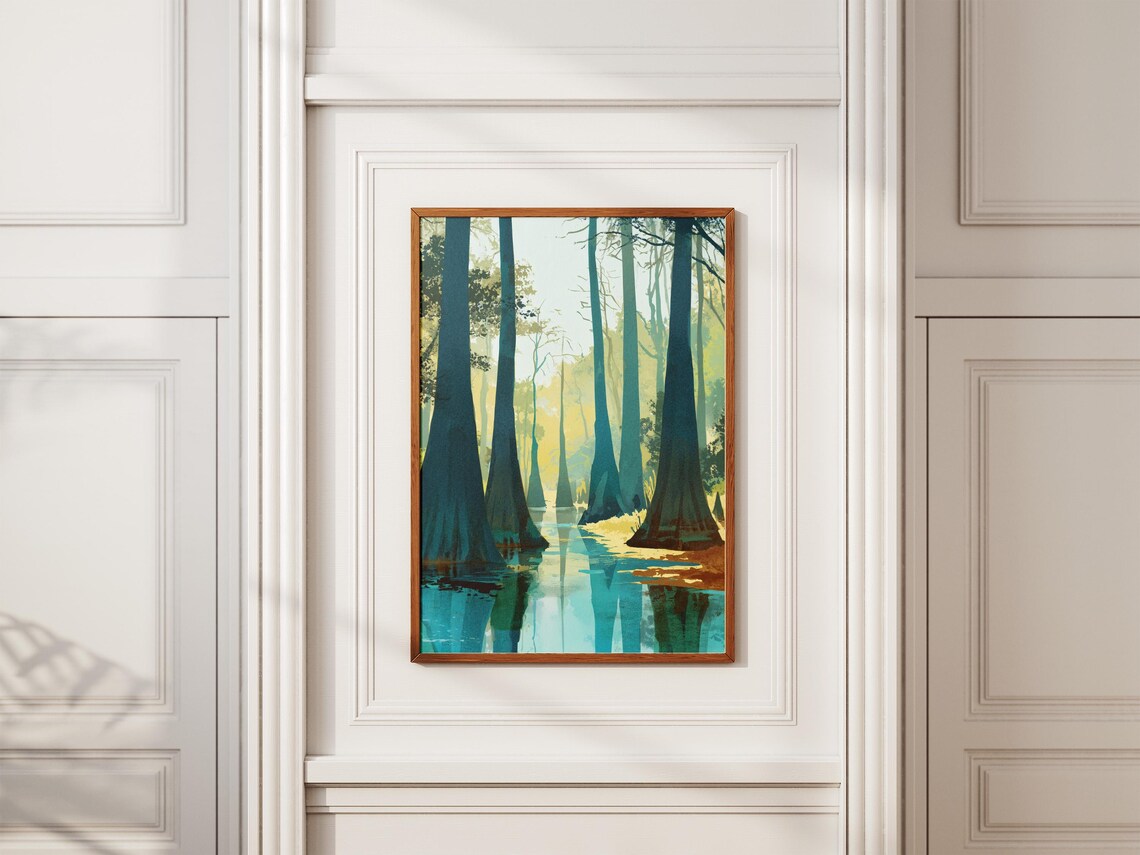 Congaree National Park Cypress Swamp Forest South Carolina Poster - Image 2